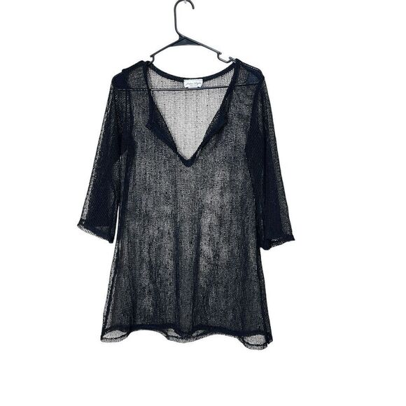 Jordan Taylor Y2K Black Sequin Sheer Swim Cover Size M - Picture 1 of 8